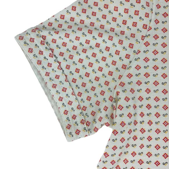 Vintage 70s Polo Shirt Women's Extra Large Sears S Logo Print Top - Picture 5 of 10